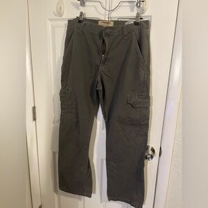 Wrangler Authentics Cargo Pants Men 33x30 Gray Relaxed Utility